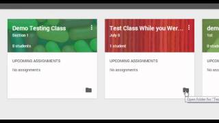 This video shows how to create your first class in google classroom.