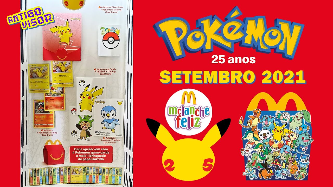 Coleção Completa Cartas Pokémon Mc Donalds 25 anos - 25 cartas comuns