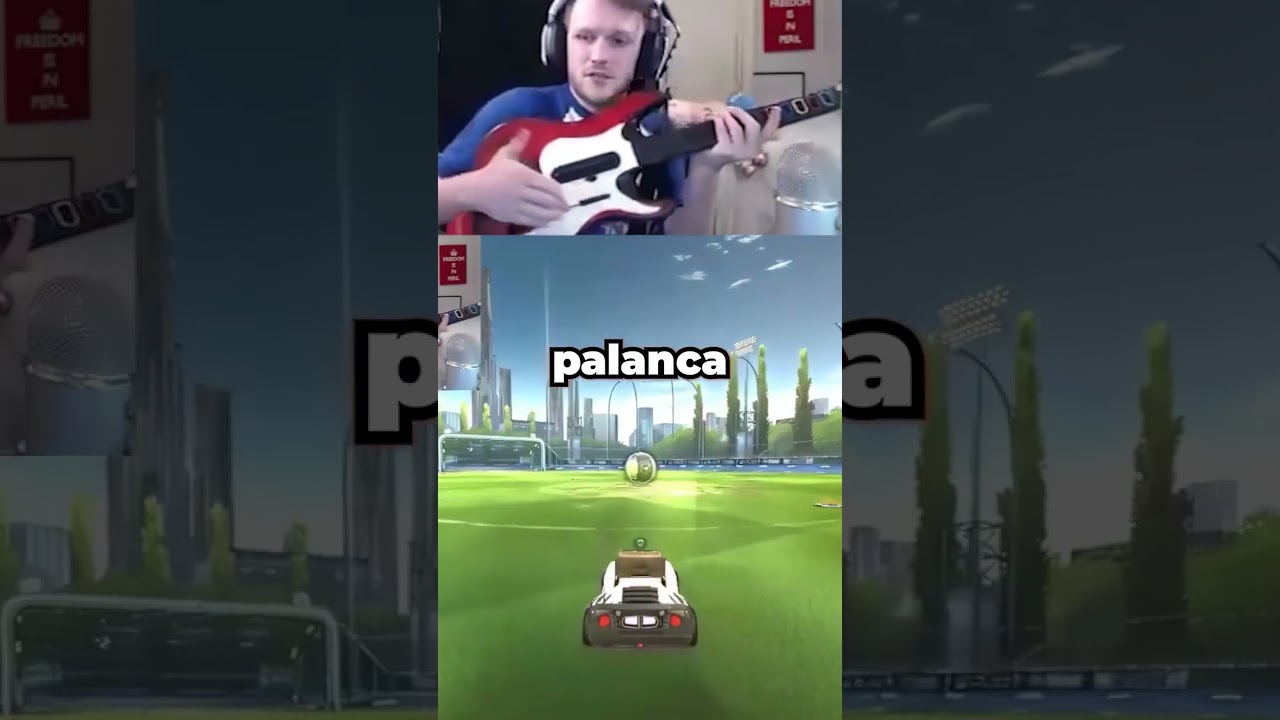 Miniatura de Sabías que un jugador llegó más alto en Rocket League con una guitarra que con un mando? 🤯🎸