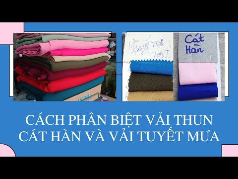 CÁCH PHÂN BIỆT VẢI THUN CÁT HÀN VÀ VẢI TUYẾT MƯA | Foci