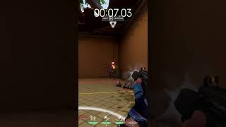 Speedrunning spike defuse in the range with hard bots. #shorts #valorant