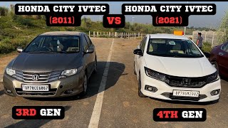 HONDA CITY IVTEC 3RD GEN VS 4TH GEN | DRAG RACE | 1.5 MT VS 1.5 MT #viral #honda #dragrace #city