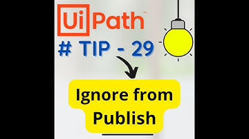 💡 UiPath Tips and Tricks | Ignore from Publish | Nudget Package UiPath Orchestrator