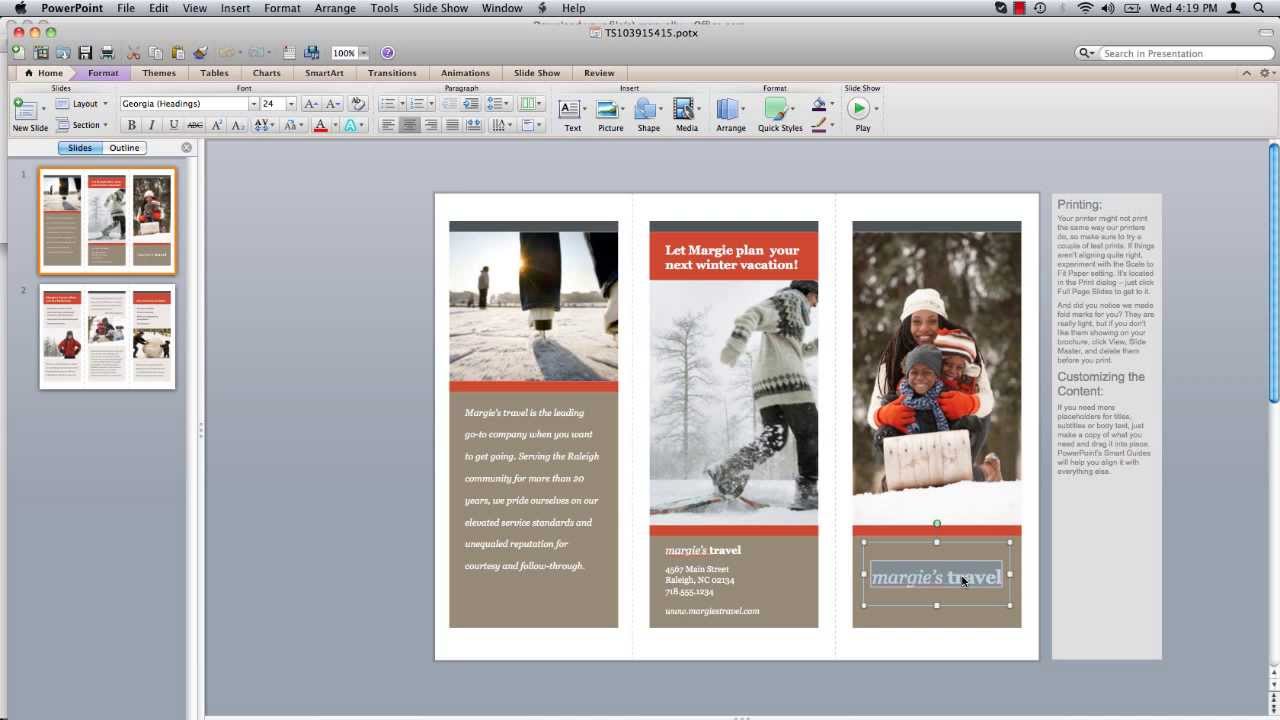 How To Make Powerpoint Brochure Youtube