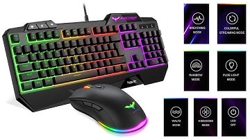 Havit Wired Gaming Keyboard Mouse Combo LED Rainbow Backlit Gaming Keyboard RGB Gaming Mouse