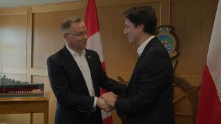 Prime Minister Justin Trudeau and Polish President Andrzej Duda meet in Victoria – April 20, 2024