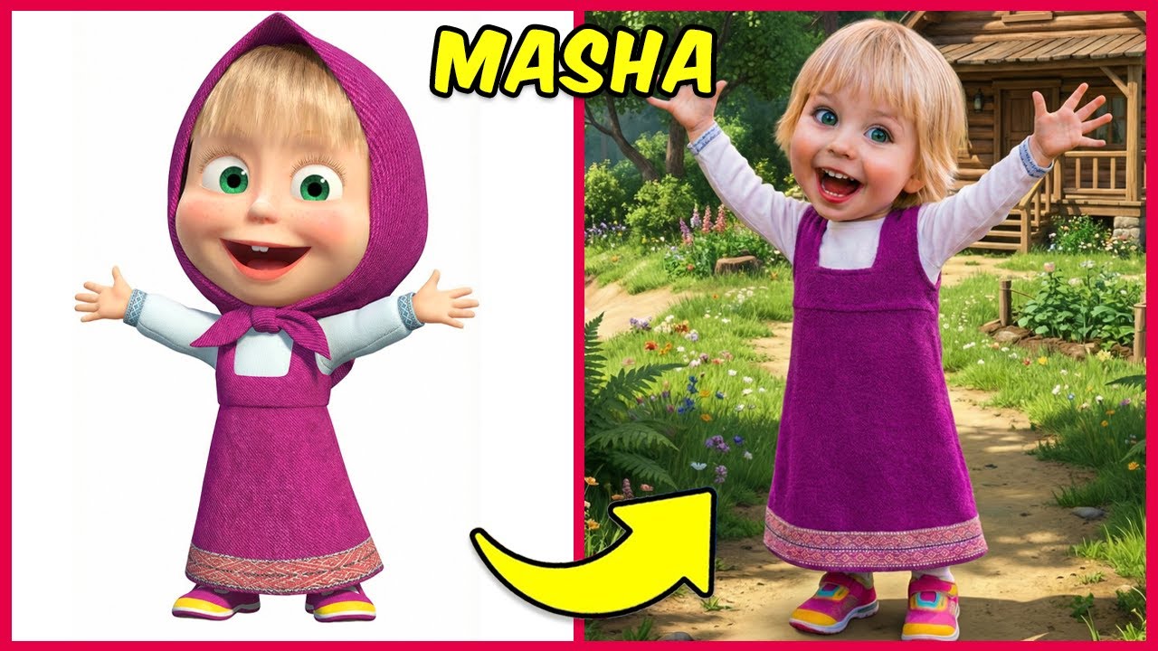 ¡Masha y el Oso en la VIDA REAL 🧒🐻 + Adivina la VOZ!