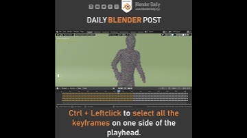 Quickly Select Keyframes in Blender