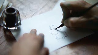 一気にムーミンをかき上げていく作者トーベ・ヤンソン／映画『TOVE/トーベ』特報（21秒）
