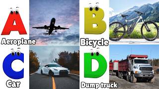 Vehicles Alphabet Song for kids | Vehicle ABC Song | Phonics for Kids | Alphabet Letters, Baby
