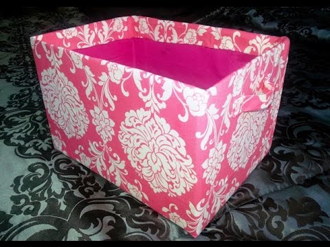 Diy Cube Shelves Cardboard Fabric Storage Bins Storage Box Youtube