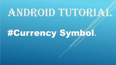 Applying currency symbol in android studio.