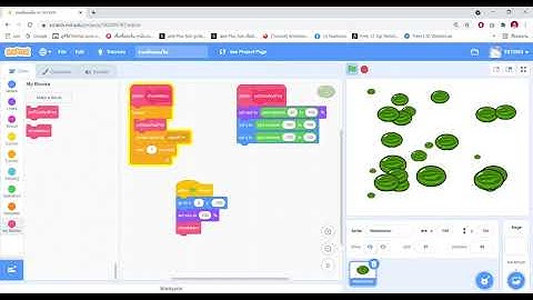 Scratch เกมตัดแตงโม