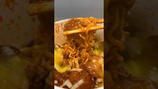 how to make kimchi cheese cup noodles with pork ball asmr koreanfood