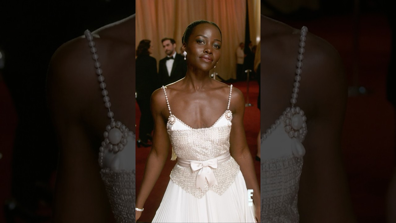 Lupita Nyong’o = the MOST beautiful vision in white🤍 #glambot #lupitanyongo #shorts