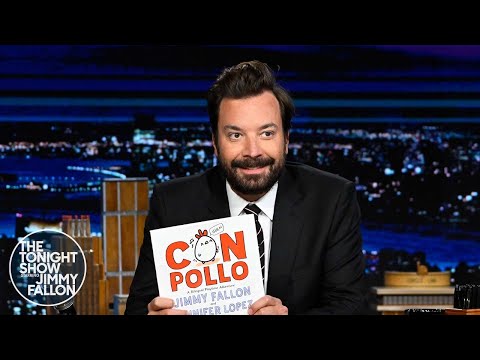 Jimmy announces his children's book with jennifer lopez, con pollo | the tonight show