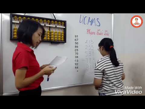 UCMAS Việt Nam_Bé Hà Vy thực hiện nghe tính và nhìn tính cùng lúc - youtube