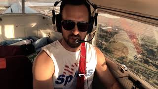 Cessna 150 pattern work - solo student pilot