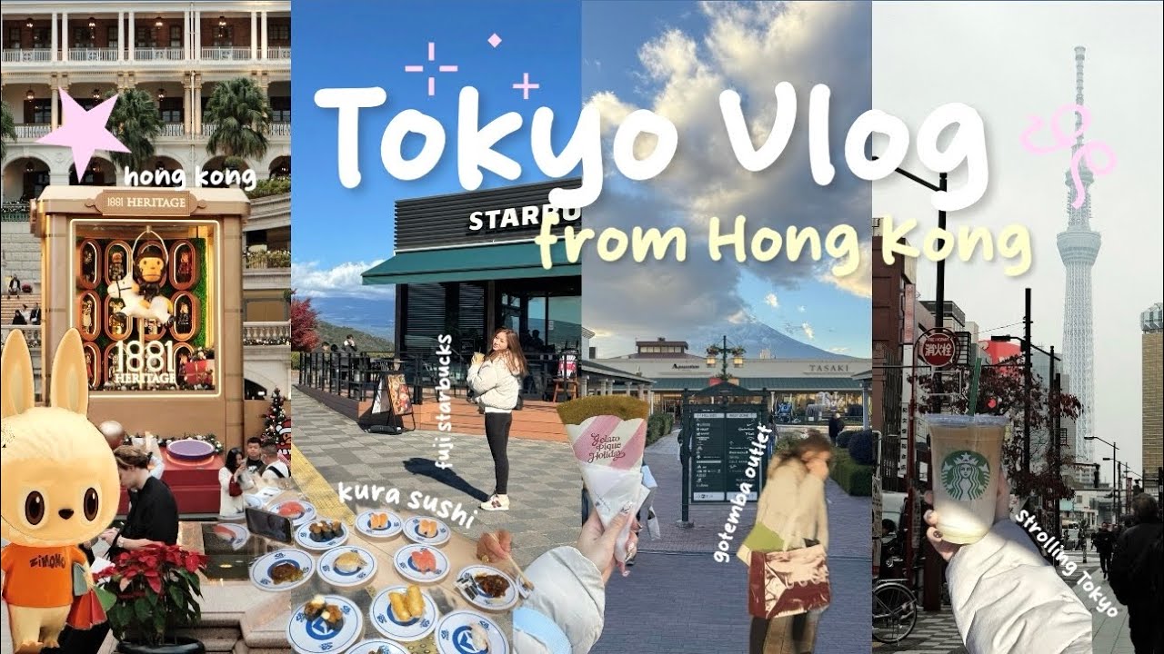 Travel Diaries TOKYO VLOG: travel from Hong Kong, Gotemba Outlet, Gachapon Sushi, Asakusa