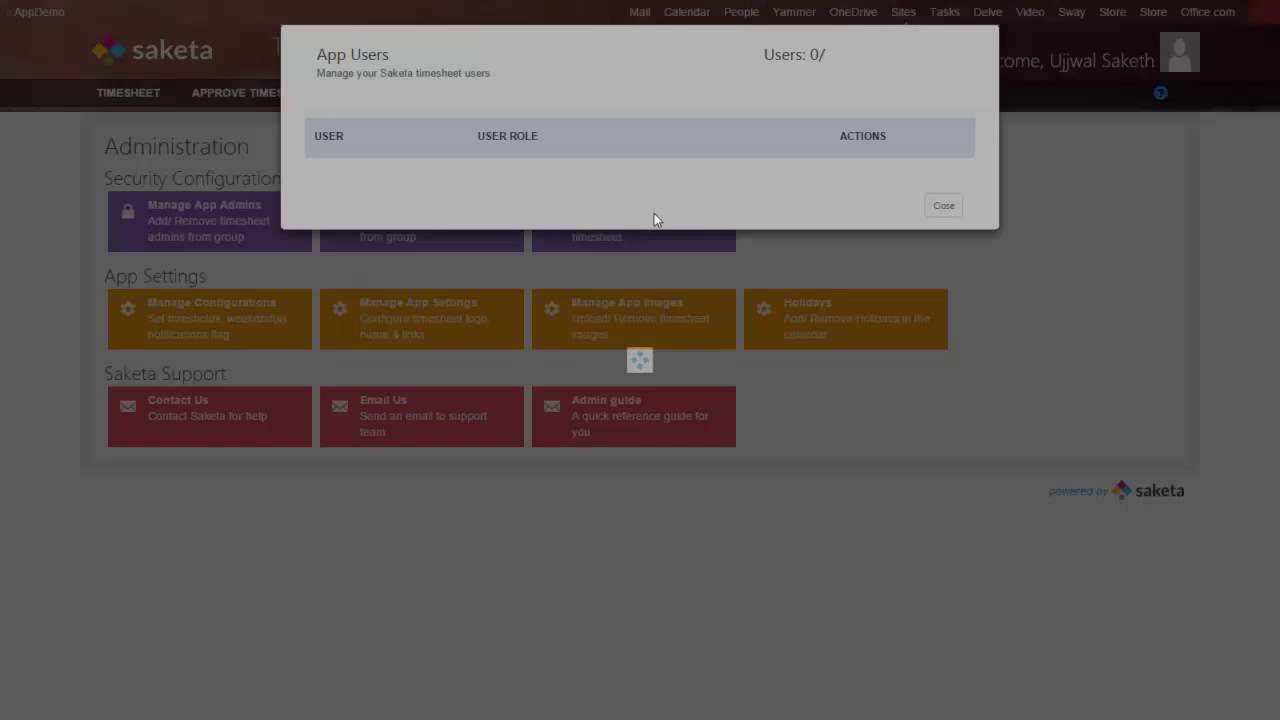 saketa timesheet for sharepoint