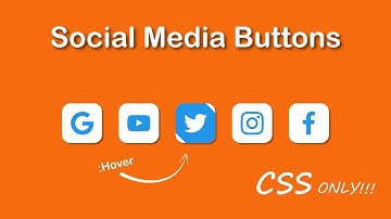Social Media Buttons Animation CSS | CSS Hover Effects