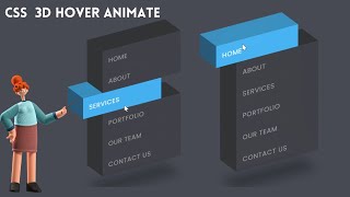 Mind-Blowing 3D Hover Animation Design with HTML & CSS | Css Hover Animation