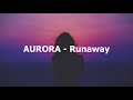 AURORA| Runaway |NOBODY KNOWS | I was running far away | LYRICAL VIDEO | Take me home where I belong