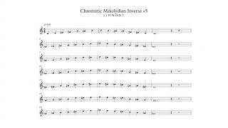 Chromatic Mixolydian Inverse x5 Scale in All 12 Keys