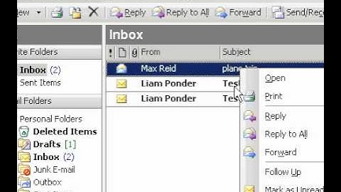 Microsoft Office Outlook 2003 Remove a flag