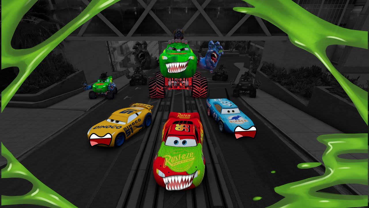 LIGHTNING MCQUEEN CAN’T ESCAPE THE ZOMBIE CAR