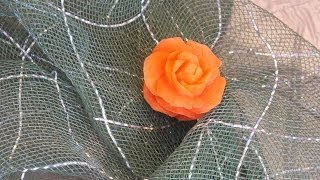 карвинг роза из моркови