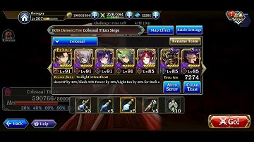 The Alchemist Code - Trying Out a Level 91 Levi Against the Colossal Titan (Lap 4)