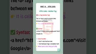 🌐 Part 14 | HTML Link Tags 🖇️