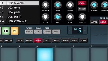 Groove Rider GR-16 iOS app. Tek.