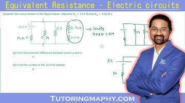 Consider the circuit shown below. Assume R1=14Ω and R2=4Ω. a) Find the potential difference between