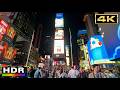 [4K] New York City Walking Show - Times Square &amp; 42nd St at Night