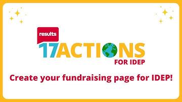 Create your fundraising page for IDEP!
