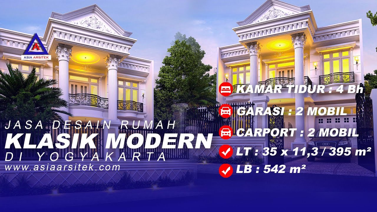 Jasa Arsitek Desain Gambar Rumah Klasik Classic Modern Mewah Di Yogyakarta Jasadesainrumahmewah YouTube