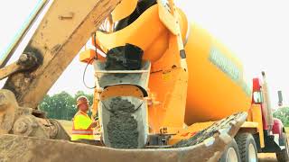 Mixer truck washout illustrates a best practice system to remove daily
concrete build-up in trucks, it helps maintenance, reduces chipping
and th...