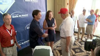 2009 Donald Trump golfs with Bill Clinton at Trump National Golf Club in Briarcliff Manor, New York