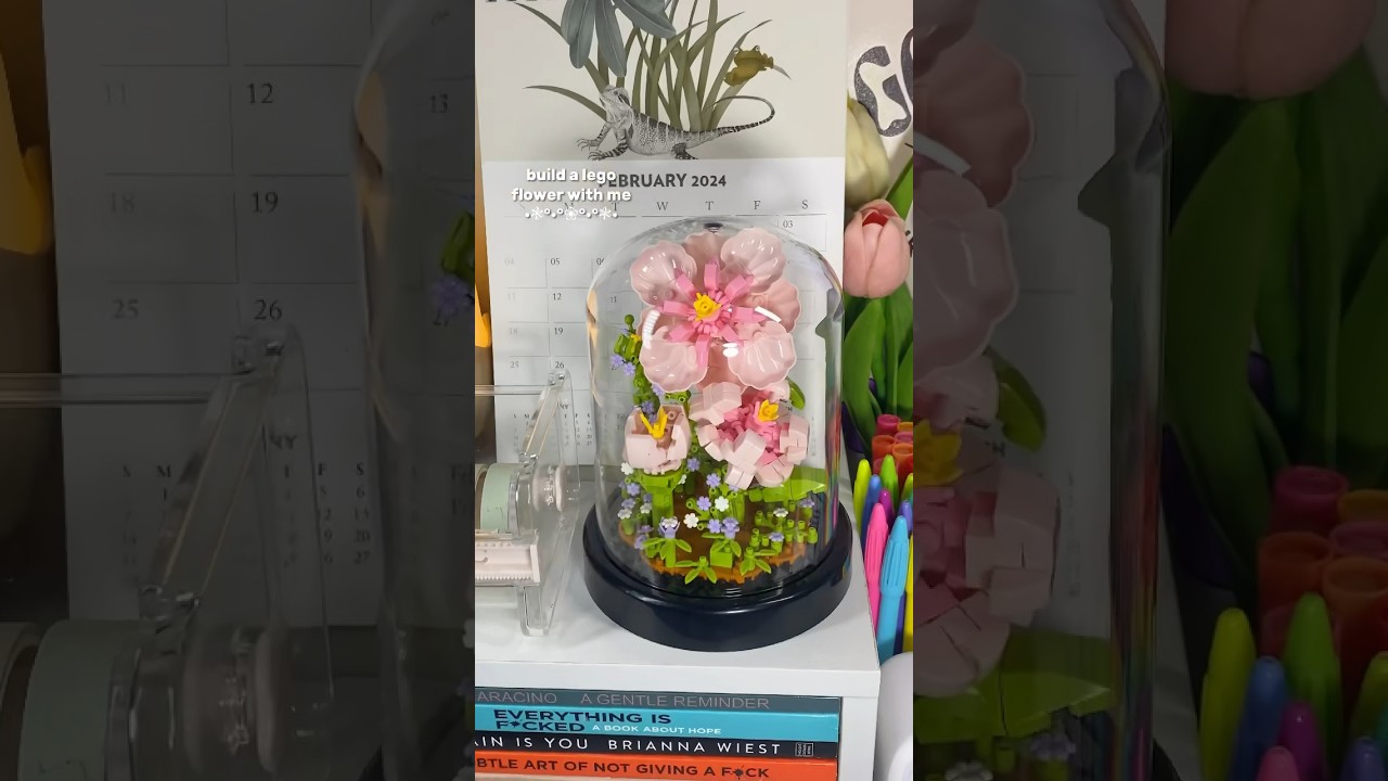 build lego flower with me 🌸✨ #legoflowers #buildingblocks #shrmnsrh #flowers