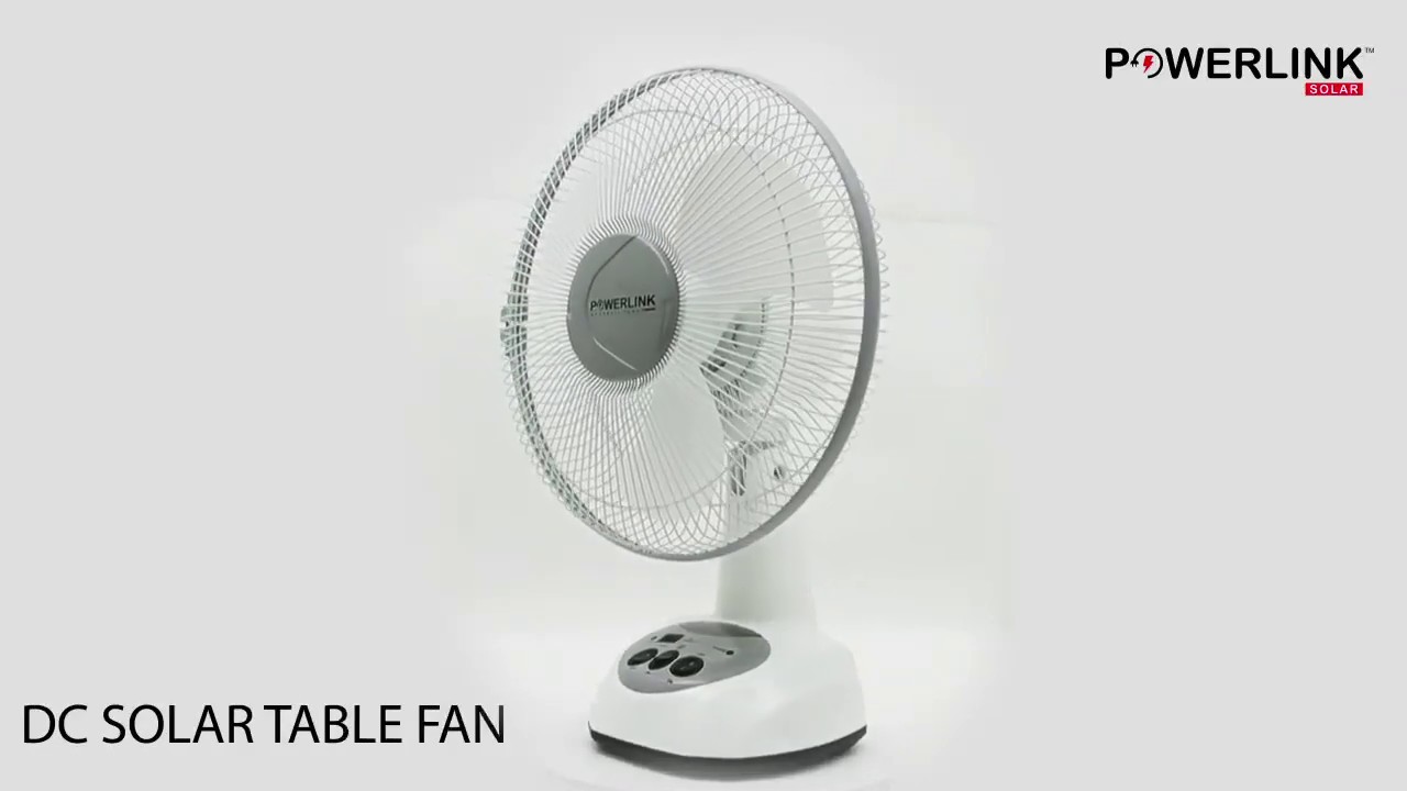 DC Solar Table Fan - Powerlink BLDC/DC Fans - YouTube