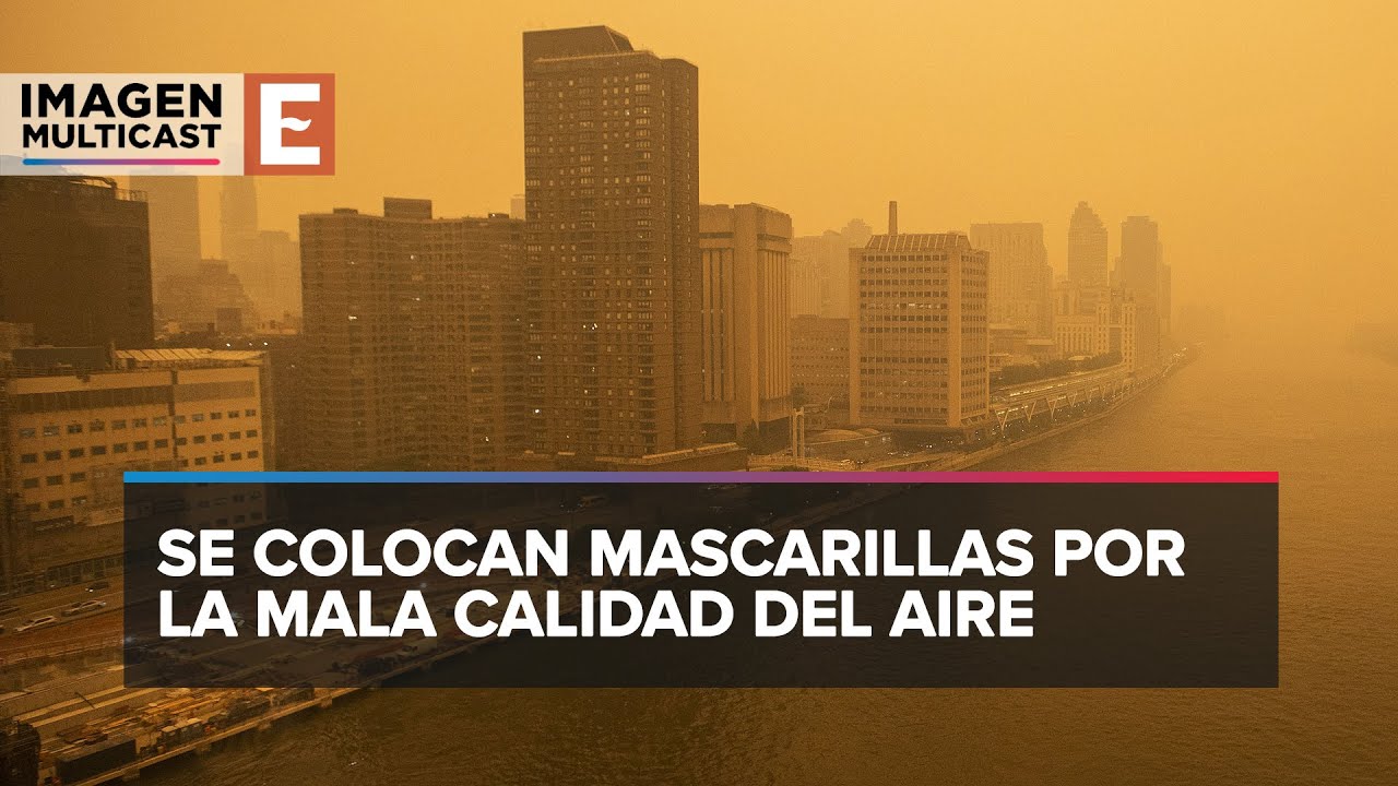 Humo de los incendios forestales de Canadá cubre Nueva York - YouTube