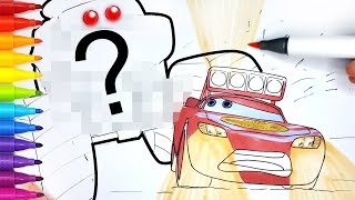 Who Chased Lightning McQueen? Cars On The Road Drawing and Coloring Pages | Tim Tim TV