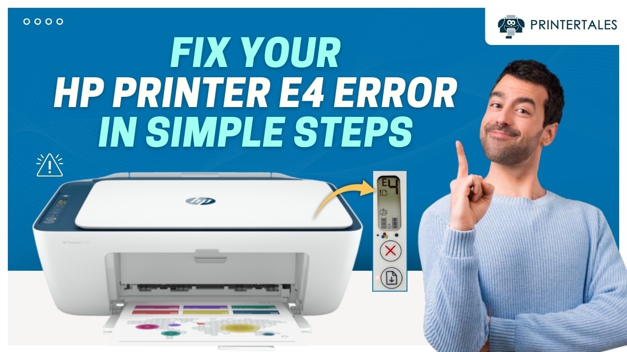 How to Fix E4 Error HP Printer? | Printer Tales - YouTube