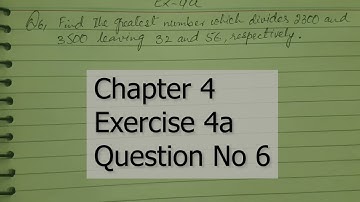 Chapter 4 | Exercise 4a | Question 6 | HCF and LCM | Class 6