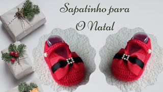 Sapatinho de bebê, para o natal