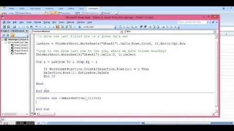 VBA to delete all blank rows  - Macro to delete empty rows in excel