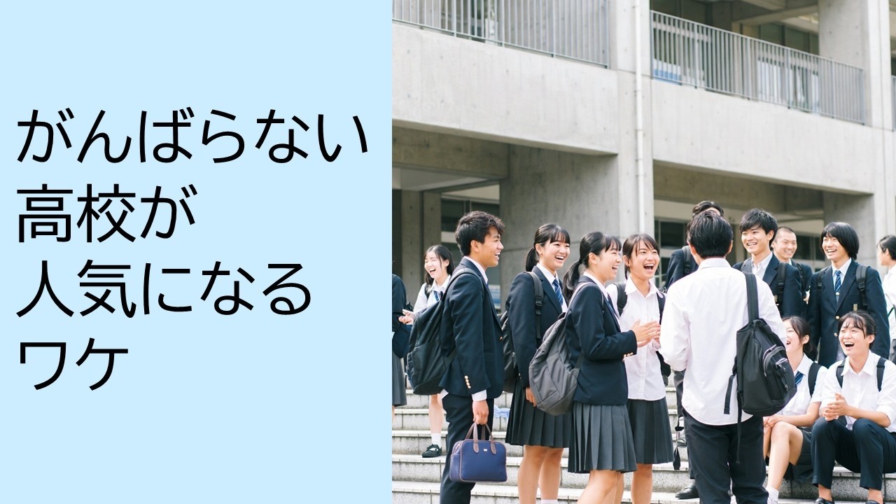 がんばらない高校が人気になる理由