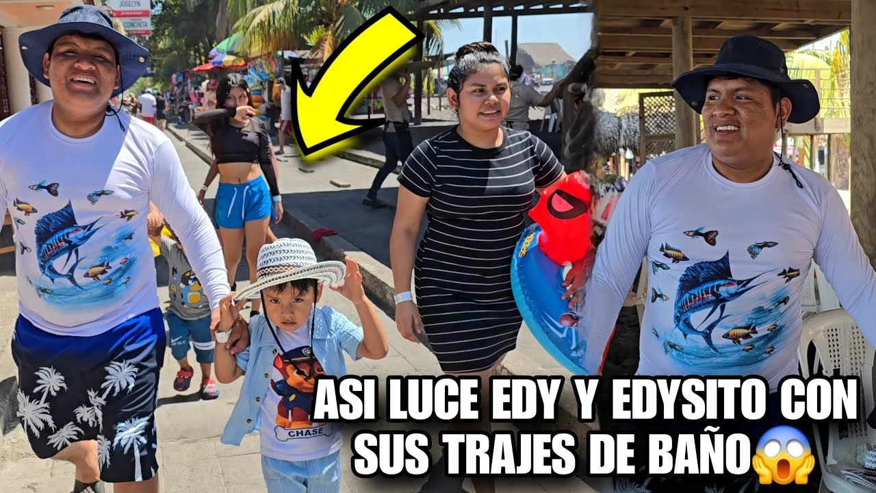 EDY Esta Listo Para Bañarse En La Playa😱Asi Luce El Con EDYSITO😍DAYSI Quedo Sorprendida Al Verlos😨